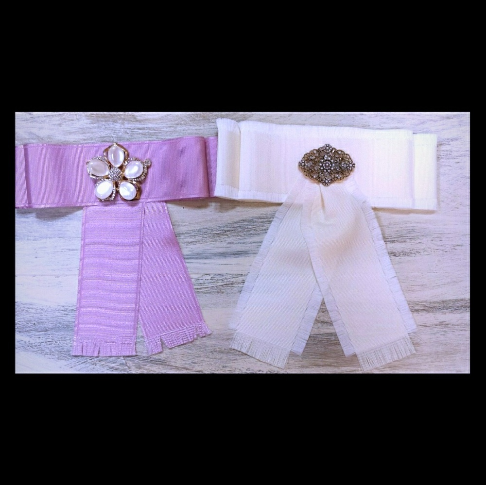 Bow Brooch, 2 x 1 hand made